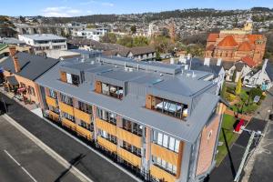 an overhead view of a building with a gray roof at George Hotel Launceston, an Ascend Collection Hotel in Launceston