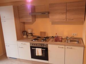 Кухня или мини-кухня в Monteur-Wohnungen, City-Apartment Sarrebruck
