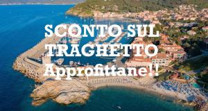 an aerial view of a small island in the ocean at Appartamento La Fontina in Marciana Marina +39 photos