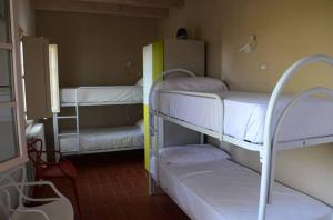 a room with three bunk beds in a room at Ostello City In Hostel B&B in Catania +4 photos