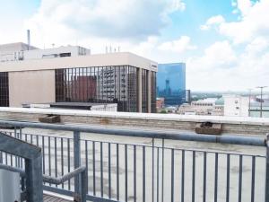 a view of a city from a balcony at Historic 2BR stay with patio & elevator in Indianapolis