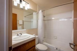 a bathroom with a sink and a toilet and a mirror at Cayucos Beach Inn in Cayucos +19 photos