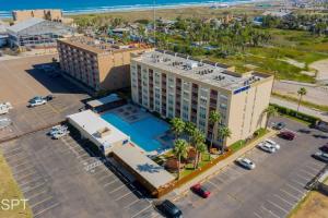 an overhead view of a building in a parking lot at Gulfview II #410 Luxe in South Padre Island