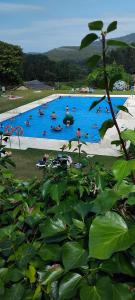 a group of people in a large swimming pool at Apartmento en Xove in Jove