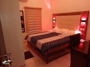a bedroom with a bed in a room at Riverleaf Hotels and Suites in Asaba