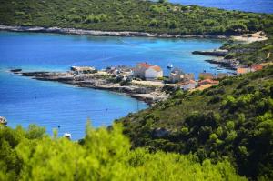 a view of a small island in the water at Apartment Roko in Podstražje