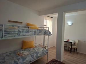 a room with two bunk beds and a desk at Hotel VIVA in Sofia +65 photos