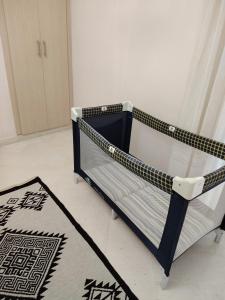 a black and white bunk bed in a room at Bizerte appartement in Bizerte