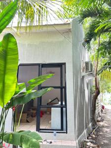 a house with a window and a mirror at Seseh Studio in Cemagi +4 photos