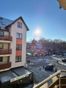 a view from the balcony of a building at Ferienwohnung in Misdroy/Ostsee in Międzyzdroje