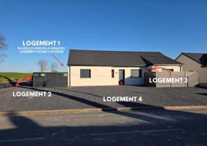 a house with two signs that say loan interest and loan investment at L'Escale de la Râperie logement2 in Tincourt-Boucly