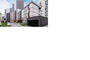 an image of a city street with buildings at Apartamenty Platinex 1 in Krakow
