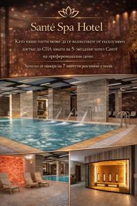a flyer for a spa hotel with a swimming pool at Forest Panorama Luxury Apartment in Velingrad