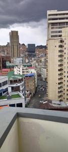 a view of a city from the roof of a building at Casa Sajama 121 in La Paz