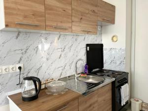 a kitchen with a sink and a counter top at Relax Visoko Apartman in Visoko +12 photos