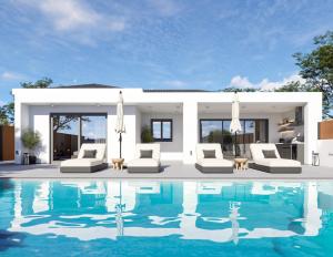 a rendering of a villa with a swimming pool at Villa Morena in Kypseli