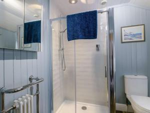 a bathroom with a shower and a toilet at 5 Bed in Dereham oc-89542 in Swanton Morley +19 photos