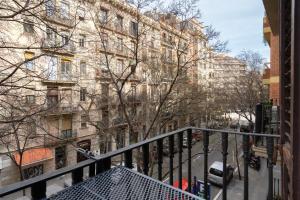 a view from the balcony of a building at Hostal Sant Antoni in Barcelona
