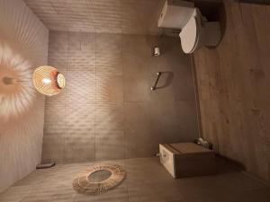 a bathroom with a shower with a toilet in it at La beuillotte in Bar-sur-Seine +12 photos