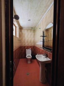 a bathroom with a toilet and a sink at Gosh hotel in Gosh +41 photos