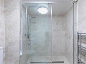 a shower with a glass door in a bathroom at 2 Bed in Holsworthy oc-00813 in Pyworthy +14 photos