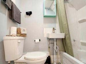 a bathroom with a toilet and a sink at King Bed 2BR near the LaHave River and Trails in Bridgewater