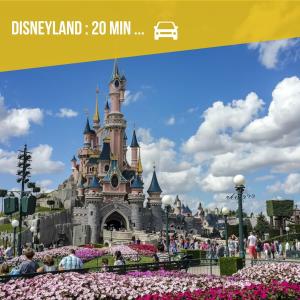 a view of cinderella castle at disneyland at Private Spa & Zen Atmosphere in Coubron