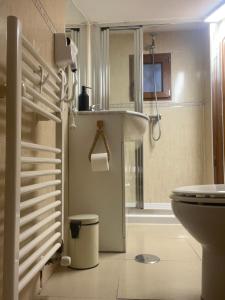 a bathroom with a sink and a toilet in it at Alojamiento Finca La Campa in Mareo de Abajo