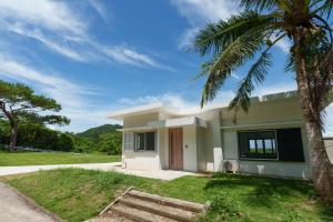 a house with a palm tree in front of it at Palm Hills in Ishigaki Island