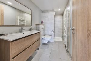 a bathroom with a sink and a toilet at Gites Bretzel Cigogne ET Manala in Munwiller +48 photos