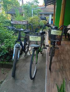 a couple of bikes parked next to each other at The Nest in Mahiyangana