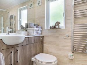 a bathroom with a sink and a toilet and a mirror at 1 Bed in Bodmin oc-88049 in Luxulyan +14 photos