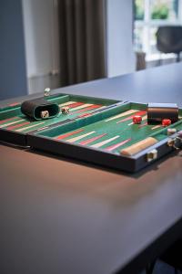 a game board on a table on a table at Vejlsøhus Hotel and Conference Center in Silkeborg