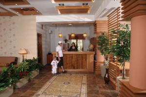 The lobby or reception area at Hotel Calypso