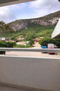 a view from a window of a mountain at Pousada Madre De Deus in Brejo da Madre de Deus