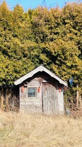 an old out house in the middle of a field at SLEEP INN Bed&Breakfast in Amblève +20 photos