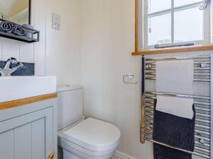 a small bathroom with a toilet and a window at 1 Bed in Boscastle oc-84015 in Boscastle