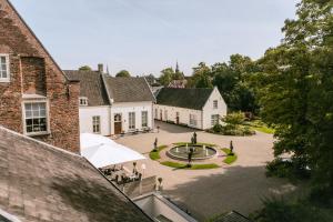 an aerial view of a courtyard in a house at Grand Hotel Karel V, WorldHotels Luxury in Utrecht