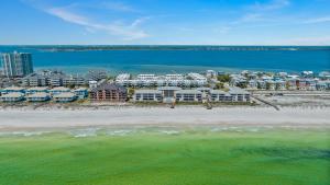 an aerial view of a beach with condos at Boardwalk Unit A18 in Pensacola Beach