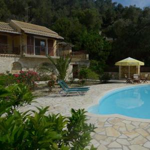 a house with a swimming pool and a house at Villa Adrianna in Longós
