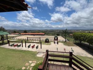 a view of a park with a playground at Flat on Mount Castelo Sairé in Sairé