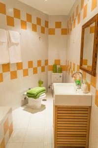 マドリードにあるFor You Rentals Centro de Madrid apartment LM7のバスルーム(トイレ、洗面台付)