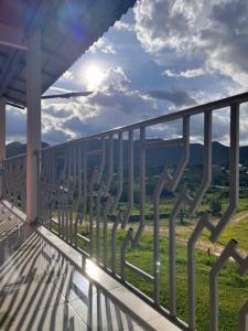 a balcony with a view of the mountains at Suítes FM in Cavalcante +1 photo