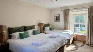a bedroom with two beds and a window at Fitz of Inch - Entire Venue Rental in Stradbally +129 photos