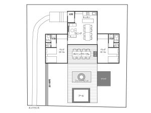 a floor plan of a house at saunea白州 in Hokuto