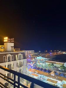 a view of a city at night at Phương Ngân HOTEL in Hà Tiên