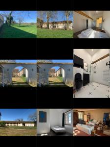 a collage of different pictures of a house at La Colonie in Berry-Bouy