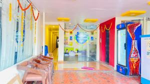 a room with a store with a bench in it at HOTEL classic in Visakhapatnam