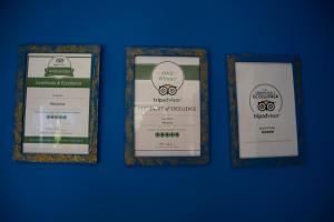 Certifikát, hodnocení, plakát nebo jiný dokument vystavený v ubytování B&B Mariposa