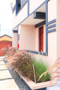a house with plants in front of it at Salasala Suites, Salasala, Mbezi Beach in Dar es Salaam